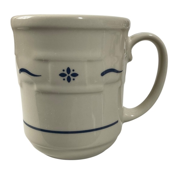 Longaberger Woven Traditions Classic Blue Pottery Mug Microwave Dishwasher safe - Picture 1 of 7